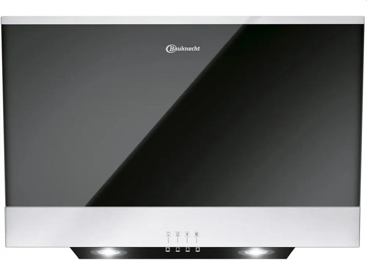 Cappa a Parete Bauknecht DBHVP 63 LM K con Aspirazione Perimetrale, Vetro Nero, Classe B