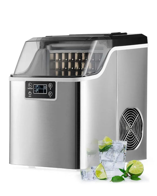 Fabbricatore di Ghiaccio CREWORKS 22kg/24h con Serbatoio 3.2L e Pannello LCD Autopulente