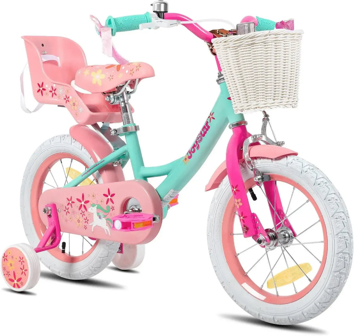 Bicicletta Bambina 12/14/16/18 Pollici con Design Unicorno e Accessori Completi