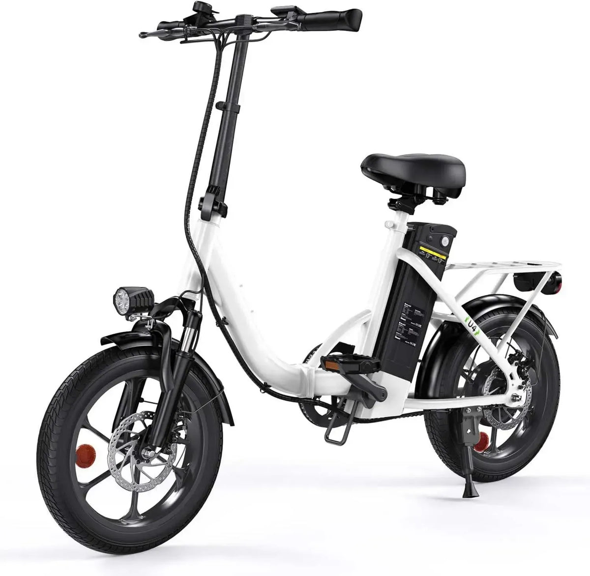 Bicicletta Elettrica Pieghevole 250W Finbike, Autonomia 88KM, 3 Modalità, Batteria 374.4WH, Carico 120kg
