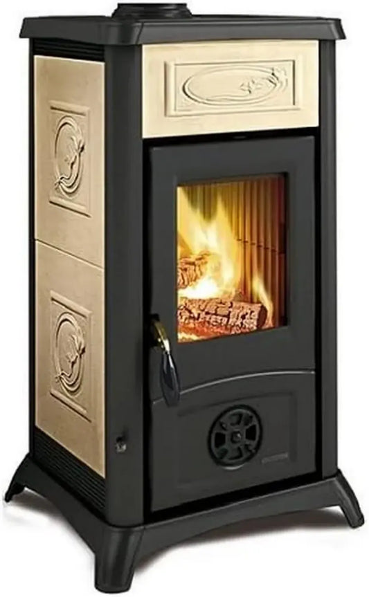 Stufa a legna La Nordica Gemma Maiolica Pergamena 7kW