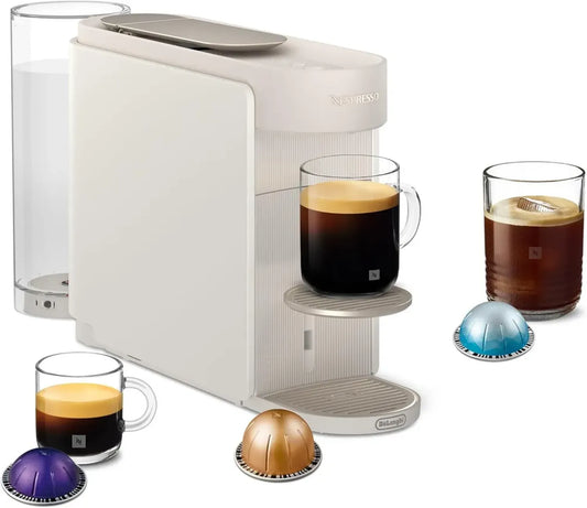 Macchina da Caffè a Capsule Nespresso Vertuo Up De'Longhi con 6 Formati, Tecnologia Centrifusion, Riscaldamento Veloce, Serbatoio 1.4L, Creazioni Personalizzate, Compatta, Bianca