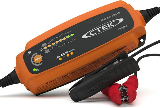 CTEK Caricatore Intelligente per Batterie Auto, Camion e Moto 5A, Capacità 1.2-110Ah, Sicurezza Avanzata
