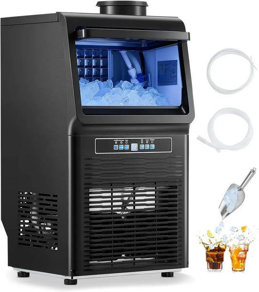 Macchina per Ghiaccio VEVOR Professionale 40 kg/24h, Display LED, per Bar, Ristoranti, Hotel, Cucine Commerciali