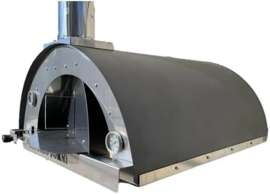 Forno per pizza ibrido a gas e legna da esterno, 500°C, pietra refrattaria inclusa, Made in Italy