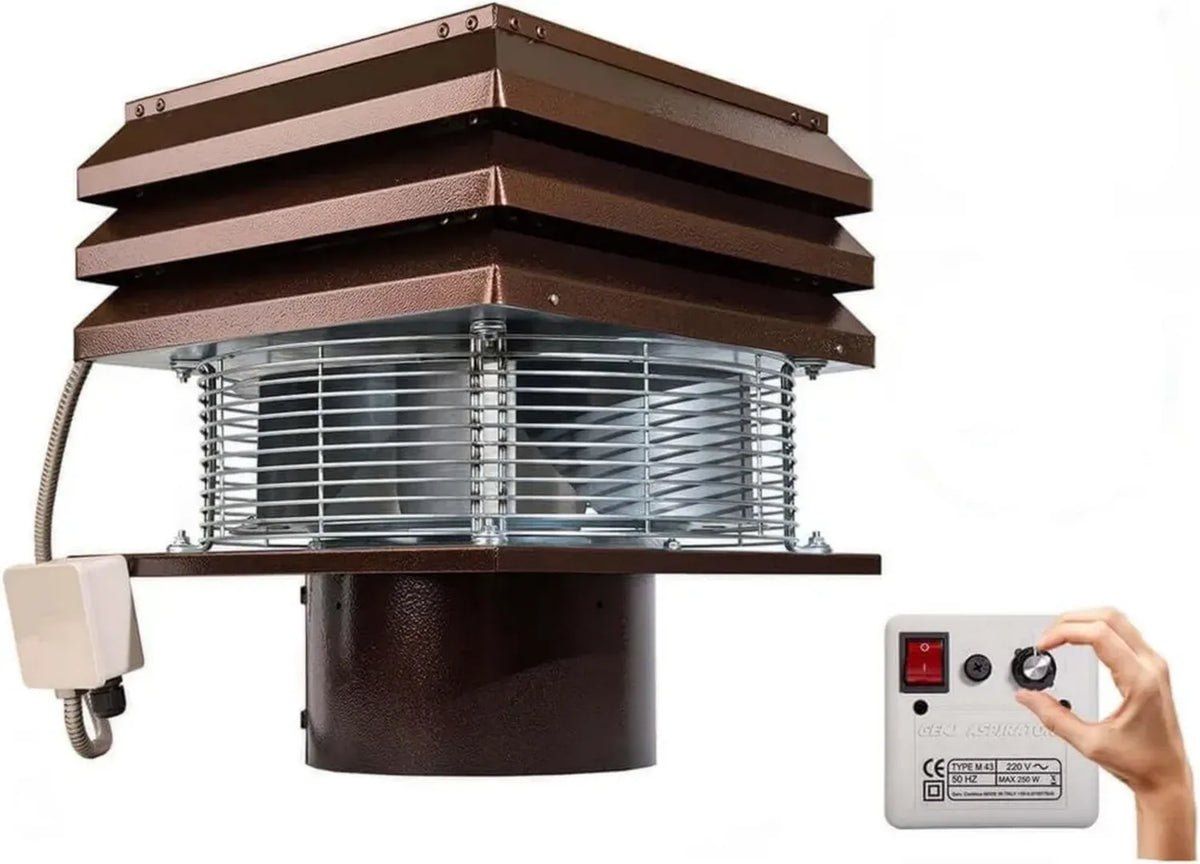 Aspiratore Professionale Rotondo Gemi Elettronica 30 cm per Camino