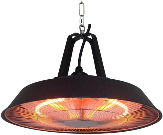 Lampada Riscaldante a Sospensione Infrarossi 1500W, Colore Nero