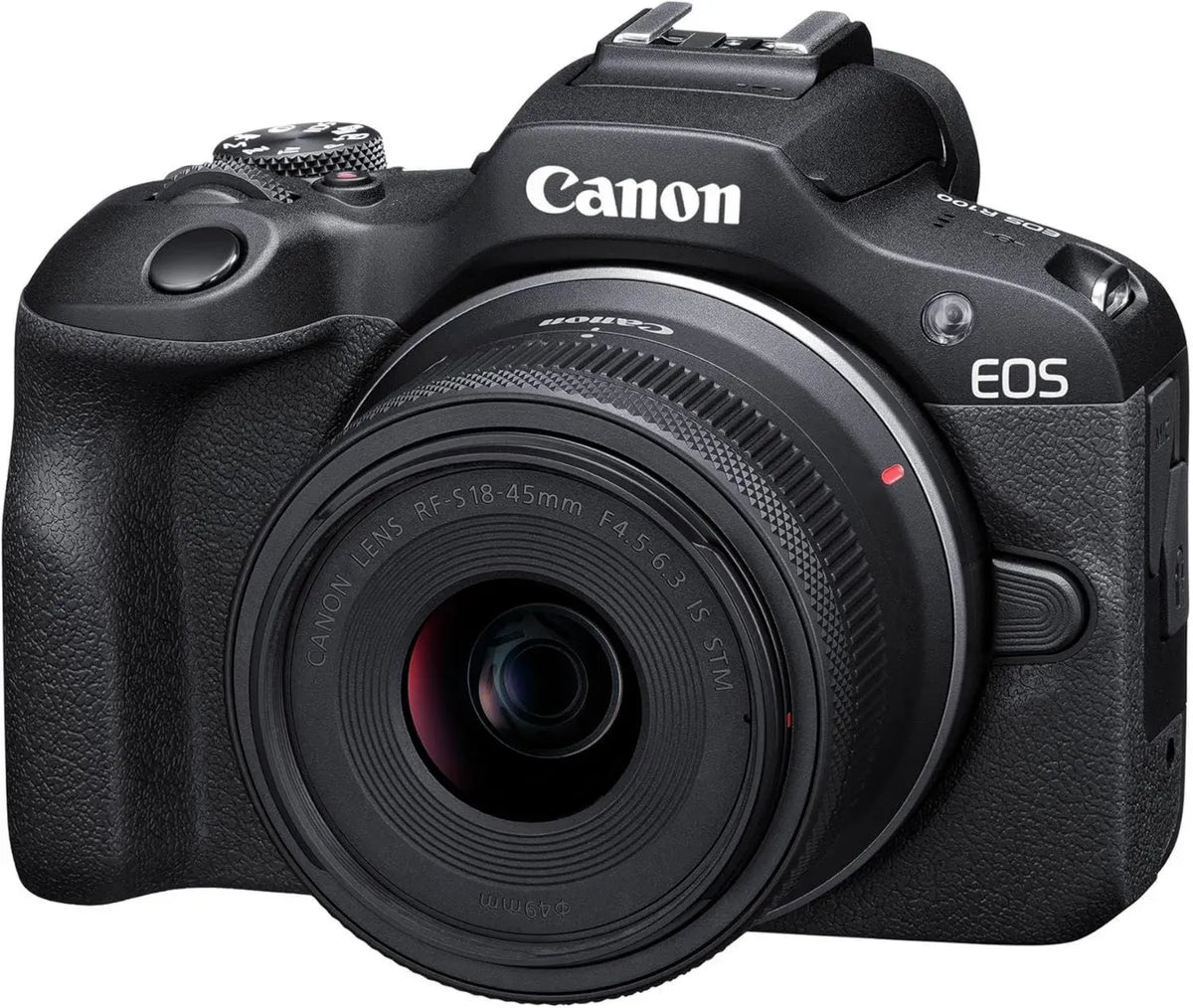 Canon EOS R100 Fotocamera Mirrorless 24,1MP con Obiettivo RF-S 18-45mm - Video 4K, Dual Pixel AF, Wi-Fi e Bluetooth