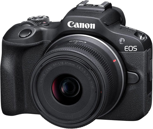Canon EOS R100 Fotocamera Mirrorless 24,1MP con Obiettivo RF-S 18-45mm - Video 4K, Dual Pixel AF, Wi-Fi e Bluetooth