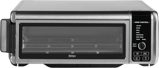 Ninja Forno Multifunzione 8 in 1 Portatile, Friggitrice ad Aria, Arrostisce e Griglia, Colore Argento e Nero