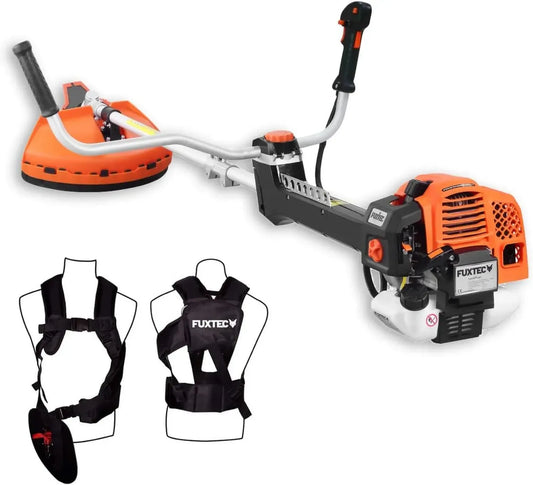 Decespugliatore professionale 62 cc con sistema antivibrazione e cinghia FUXTEC