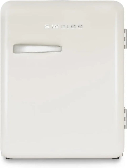 Frigorifero Vintage 31L Design Compatto e Silenzioso, Ideale per Casa e Ufficio, Temperatura Regolabile, Beige