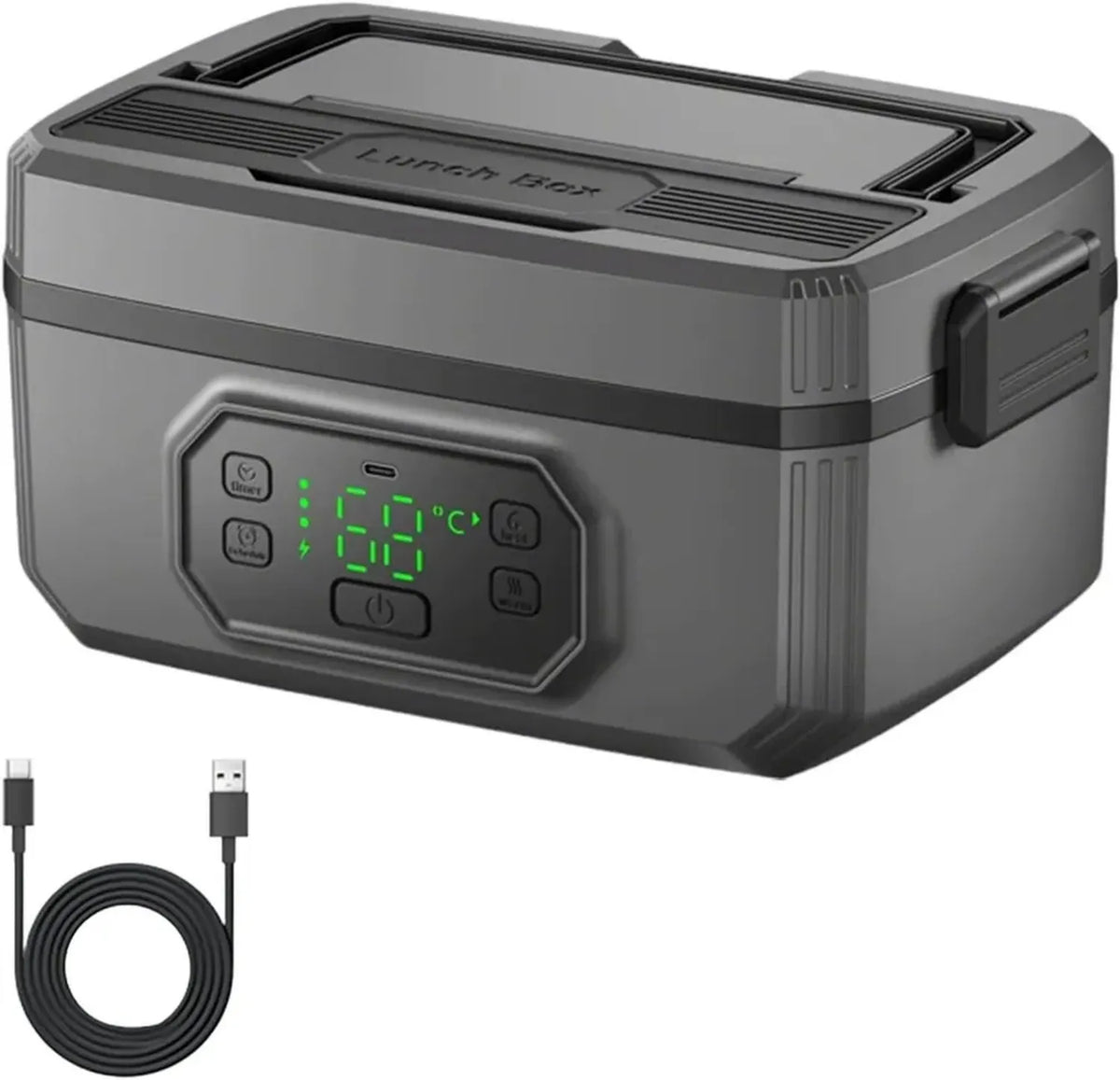 Lunchbox elettrico portatile riscaldabile con controllo temperatura e funzione mantenimento calore