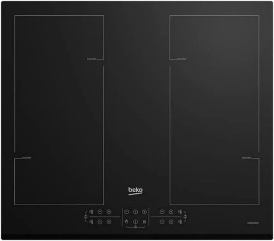 Beko Piano Cottura a Induzione Nero 58cm con 4 Zone Cottura