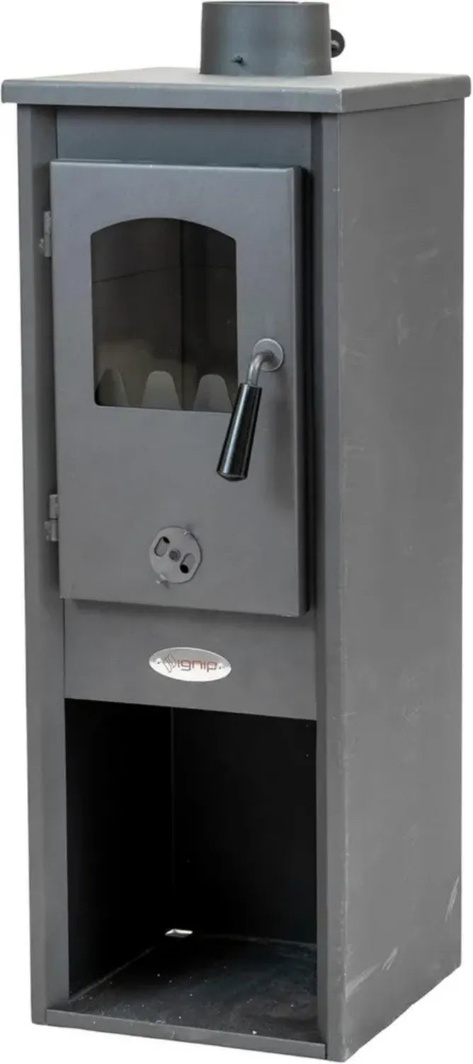 Stufa a legna Ignip Berna grigia, potenza 7 kW