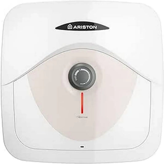 Ariston Dune RS - Scaldabagno Elettrico 10L con Display LED, Installazione Sopralavello, Beige, 220V, Classe A