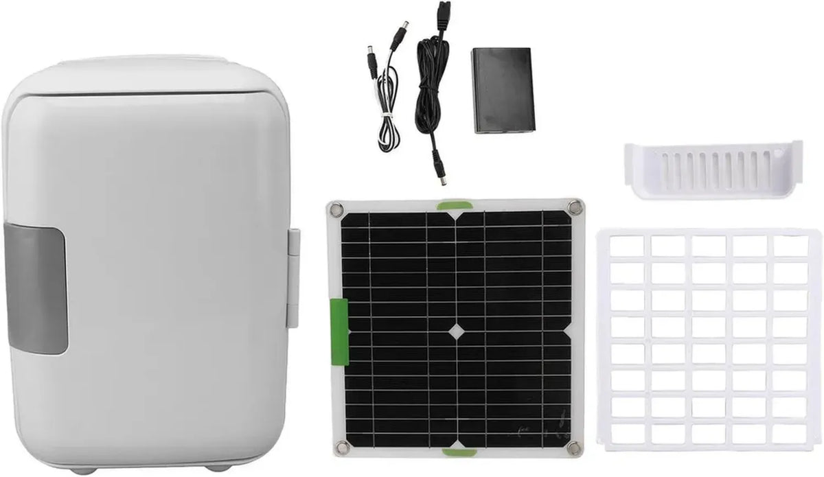 Frigo da Auto Solare 50W con Pannello Monocristallino e Cavo Batteria per Campeggio