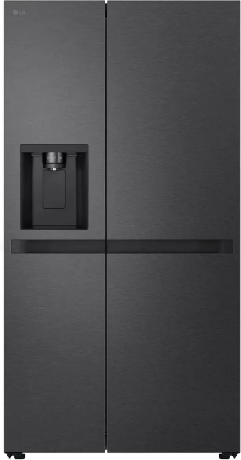 Frigorifero LG Side by Side No Frost con Distributore Acqua e Ghiaccio, 641L, Classe E, Linear Cooling, Nero