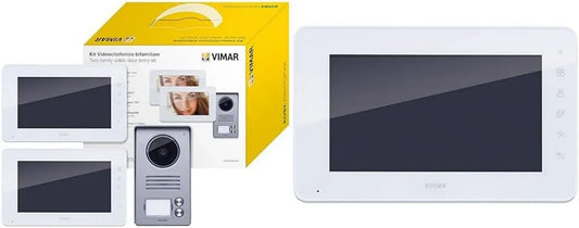 Vimar Kit Videocitofono da Parete con Monitor LCD a Colori 7 pollici e Touch Screen