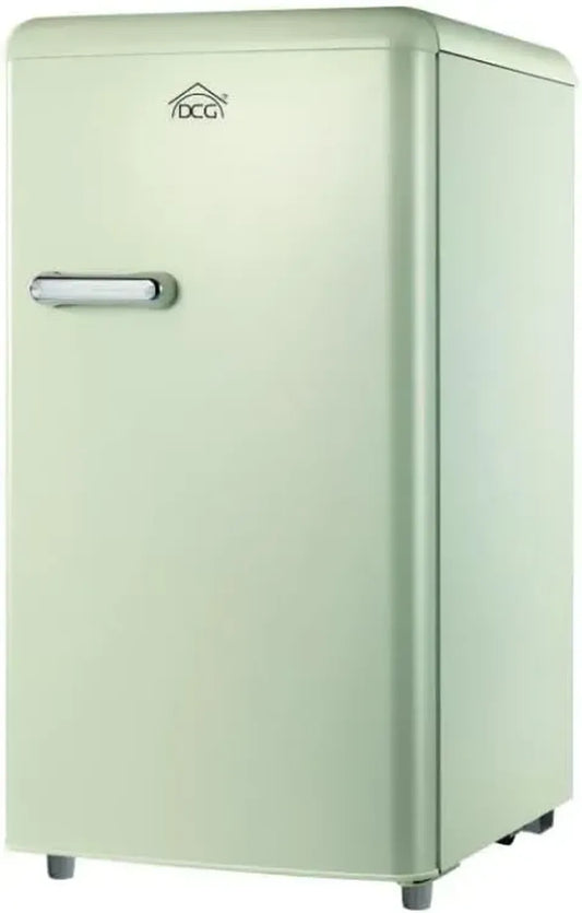Minifrigo DCG con Doppia Porta e Congelatore, 100L, Classe Energetica E, per Casa e Ufficio (Beige)