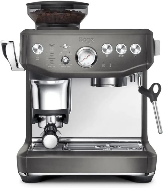 Macchina da Caffè Sage Barista Express con Macinacaffè Integrato, Funzione Automatica, Lancia Vapore in Acciaio Nero