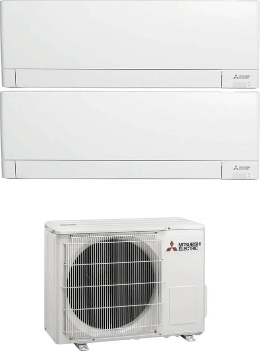 Mitsubishi Climatizzatore Dual Split 2x9000 BTU, Alta Efficienza Energetica A+++
